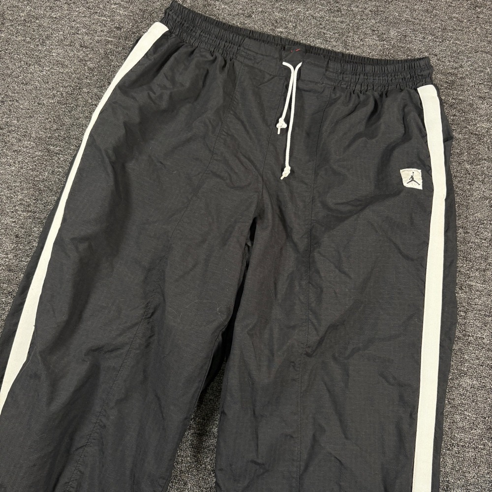 Vintage Nike Air Jordan Track Pants Mens XXL Black White Side Stripe Jumpman